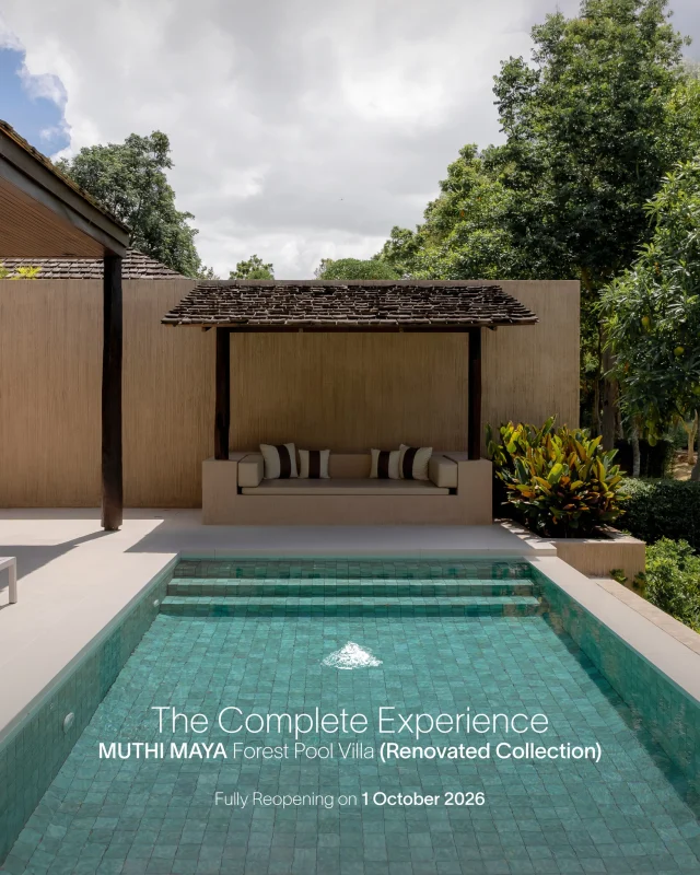 MUTHI MAYA Forest Pool Villa (Renovated Collection) unfolds a new chapter of refined forest living. 🌿

A private sanctuary where nature surrounds you, time slows down, and every moment feels entirely your own.

✨ NOW OPEN — THE NEW MUTHI MAYA EXPERIENCE

MYTH Breakfast
Discover our new breakfast experience, thoughtfully reimagined for a beautiful and unhurried start to your day.

MYTH Restaurant
Reopens for the winter season with an elevated Italian dining experience, featuring refined flavors, seasonal ingredients, and timeless Italian culinary traditions.

MUTHI MAYA Facilities
Experience our newly opened facilities, thoughtfully designed to complete your stay with moments of relaxation, connection, and quiet indulgence.

📞For more information, please contact Reservations Department at 02 096 2088 ext.1 (Operating hours 8:30 – 17:30)

#MUTHIMAYAForestPoolVilla #KirimayaKhaoYai #PoolVilla #KhaoYai #MUTHIMAYAForestPoolVillaRenovatedCollection